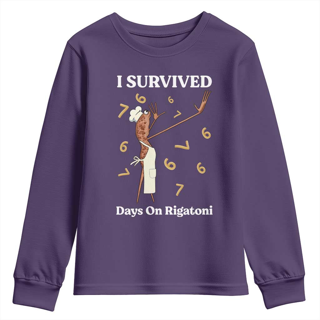 Marcus The Worm Meme Youth Sweatshirt I Survived 67 Days On Rigatoni - Wonder Print Shop