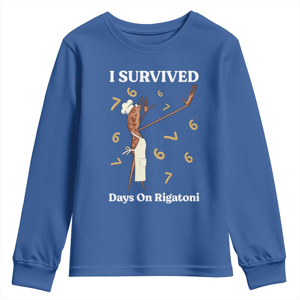 Marcus The Worm Meme Youth Sweatshirt I Survived 67 Days On Rigatoni - Wonder Print Shop
