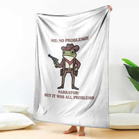 Cowboy Frog Meme Throw Blanket Funny Me No Problemo Narrator - Wonder Print Shop