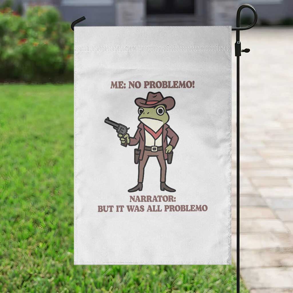 Cowboy Frog Meme Garden Flag Funny Me No Problemo Narrator - Wonder Print Shop