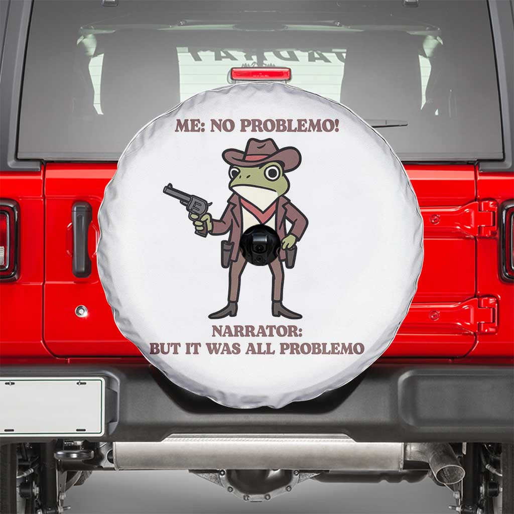 Cowboy Frog Meme Spare Tire Cover Funny Me No Problemo Narrator - Wonder Print Shop