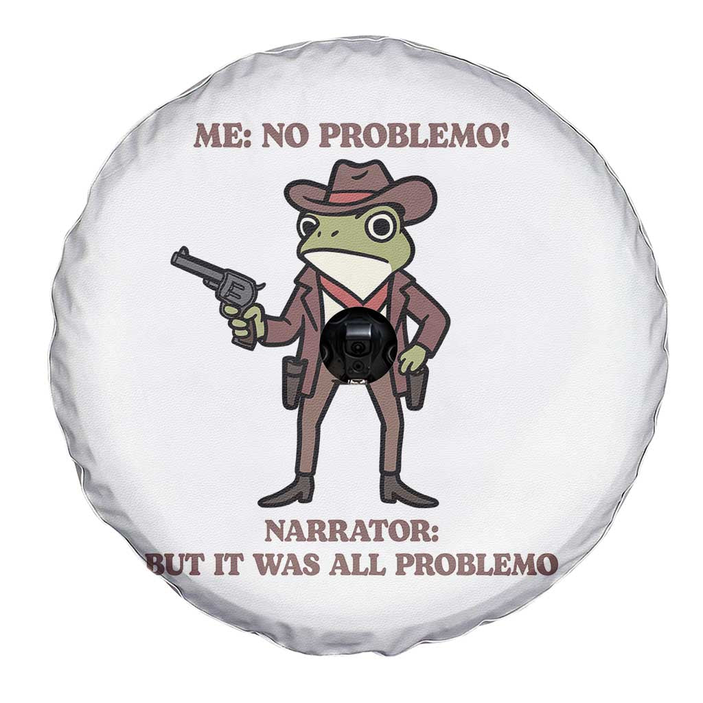 Cowboy Frog Meme Spare Tire Cover Funny Me No Problemo Narrator - Wonder Print Shop