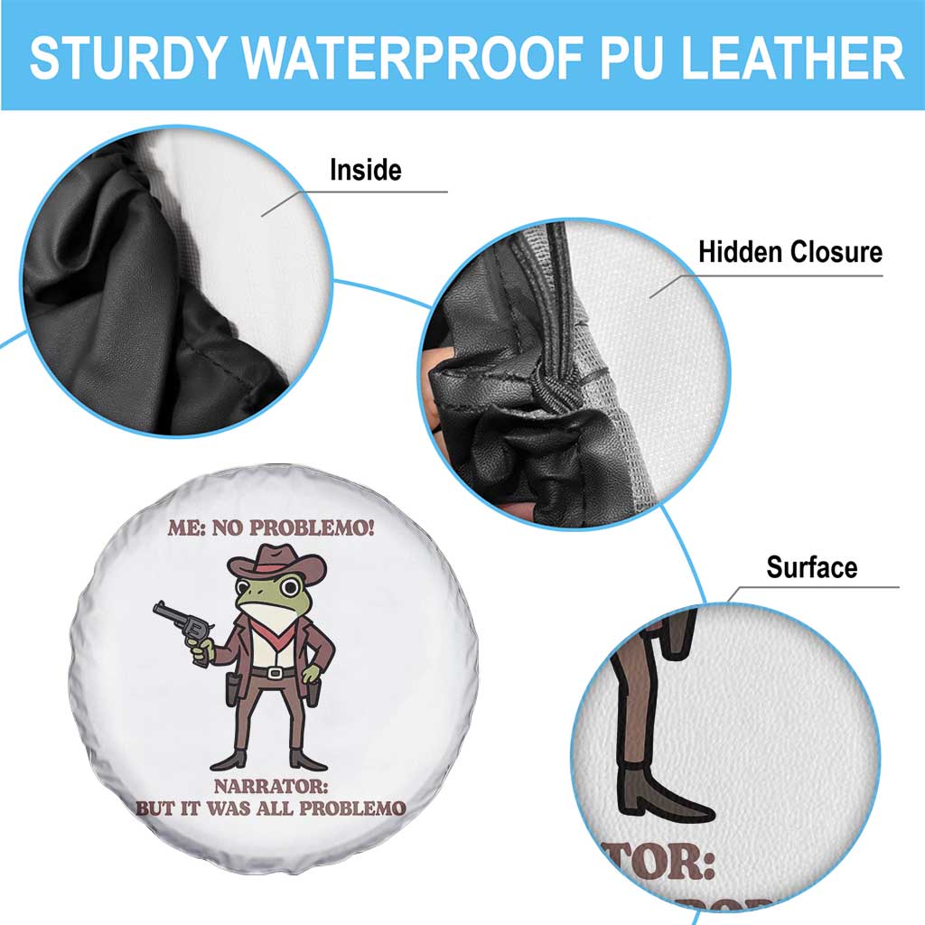 Cowboy Frog Meme Spare Tire Cover Funny Me No Problemo Narrator - Wonder Print Shop