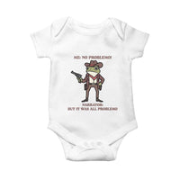 Cowboy Frog Meme Baby Onesie Funny Me No Problemo Narrator - Wonder Print Shop