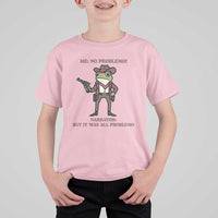 Cowboy Frog Meme T Shirt For Kid Funny Me No Problemo Narrator - Wonder Print Shop