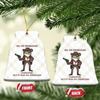 Cowboy Frog Meme Ceramic Ornament Funny Me No Problemo Narrator - Wonder Print Shop