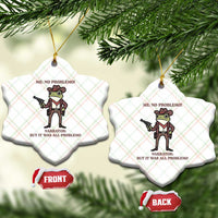 Cowboy Frog Meme Ceramic Ornament Funny Me No Problemo Narrator - Wonder Print Shop