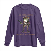 Cowboy Frog Meme Long Sleeve Shirt Funny Me No Problemo Narrator - Wonder Print Shop