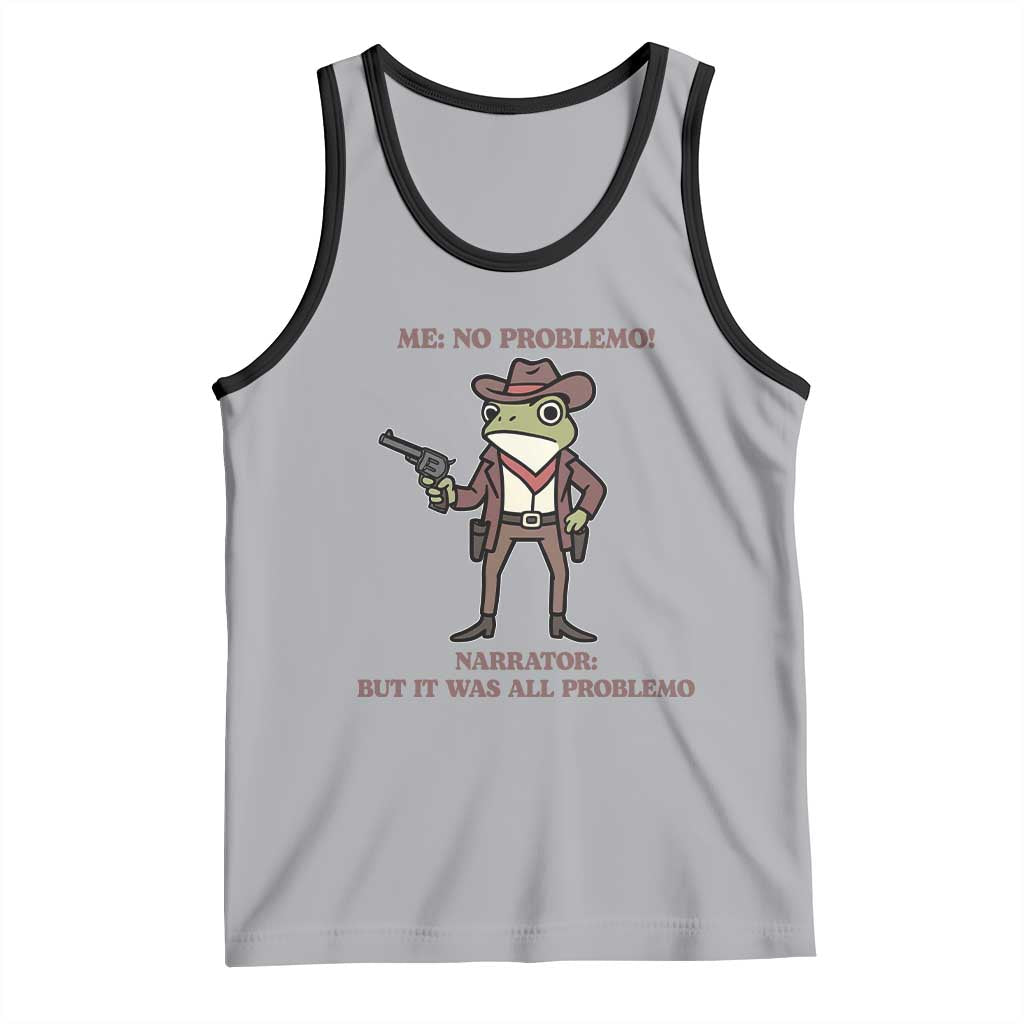 Cowboy Frog Meme Tank Top Funny Me No Problemo Narrator - Wonder Print Shop