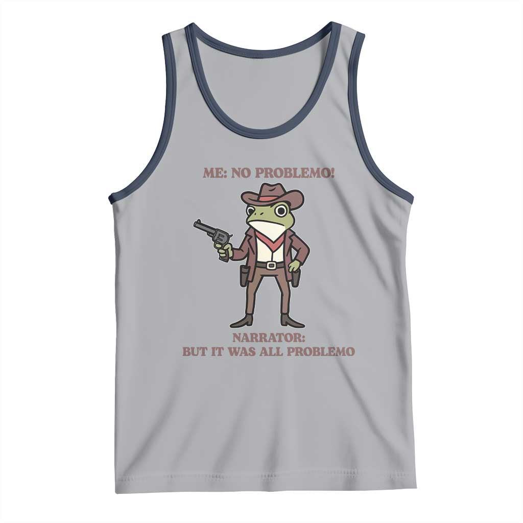 Cowboy Frog Meme Tank Top Funny Me No Problemo Narrator - Wonder Print Shop