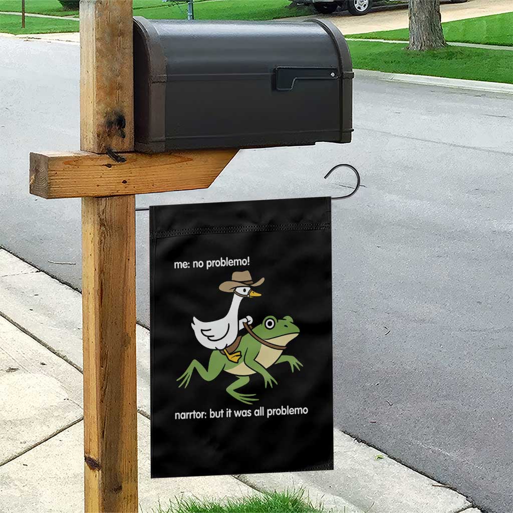 Cowboy Goose Meme Garden Flag Funny Frog Me No Problemo Narrator - Wonder Print Shop