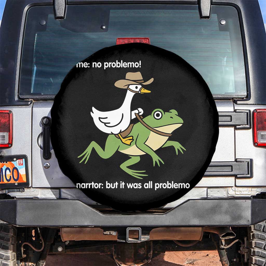 Cowboy Goose Meme Spare Tire Cover Funny Frog Me No Problemo Narrator - Wonder Print Shop