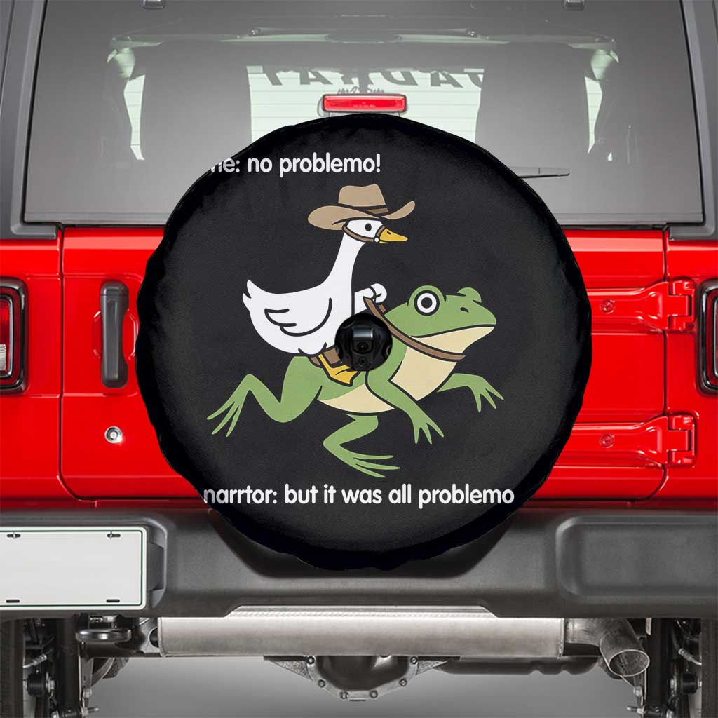 Cowboy Goose Meme Spare Tire Cover Funny Frog Me No Problemo Narrator - Wonder Print Shop