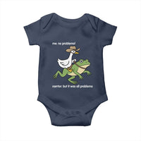 Cowboy Goose Meme Baby Onesie Funny Frog Me No Problemo Narrator - Wonder Print Shop