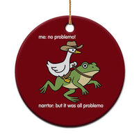 Cowboy Goose Meme Ceramic Ornament Funny Frog Me No Problemo Narrator - Wonder Print Shop