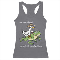 Cowboy Goose Meme Racerback Tank Top Funny Frog Me No Problemo Narrator - Wonder Print Shop
