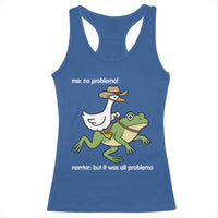 Cowboy Goose Meme Racerback Tank Top Funny Frog Me No Problemo Narrator - Wonder Print Shop