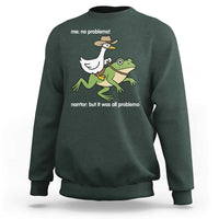 Cowboy Goose Meme Sweatshirt Funny Frog Me No Problemo Narrator - Wonder Print Shop