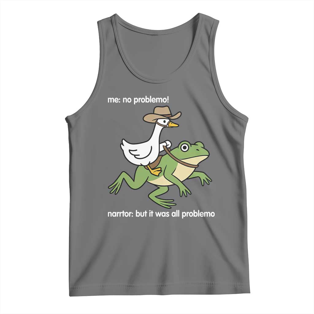 Cowboy Goose Meme Tank Top Funny Frog Me No Problemo Narrator - Wonder Print Shop