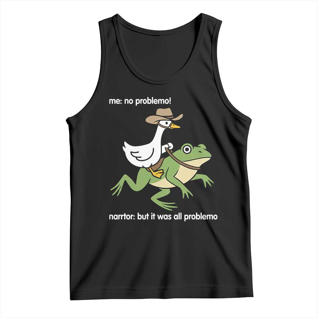 Cowboy Goose Meme Tank Top Funny Frog Me No Problemo Narrator - Wonder Print Shop