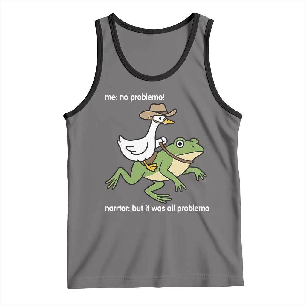 Cowboy Goose Meme Tank Top Funny Frog Me No Problemo Narrator - Wonder Print Shop