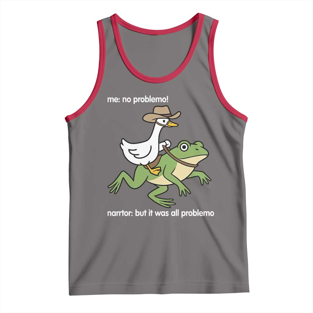Cowboy Goose Meme Tank Top Funny Frog Me No Problemo Narrator - Wonder Print Shop
