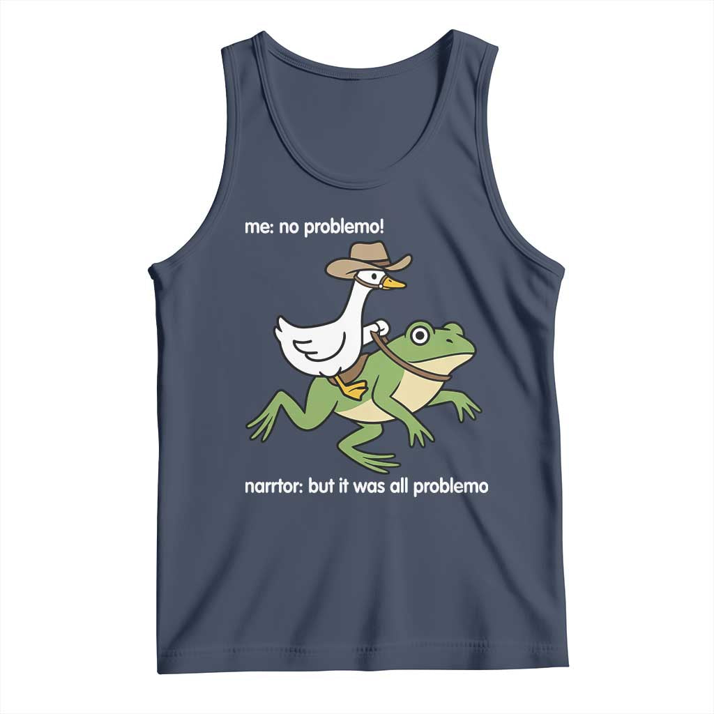 Cowboy Goose Meme Tank Top Funny Frog Me No Problemo Narrator - Wonder Print Shop