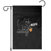 No Kings Protest Garden Flag Funny Cat Kicking Crown - Wonder Print Shop