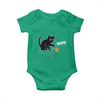 No Kings Protest Baby Onesie Funny Cat Kicking Crown - Wonder Print Shop