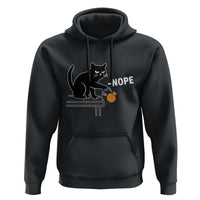 No Kings Protest Hoodie Funny Cat Kicking Crown - Wonder Print Shop