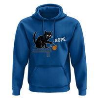 No Kings Protest Hoodie Funny Cat Kicking Crown - Wonder Print Shop