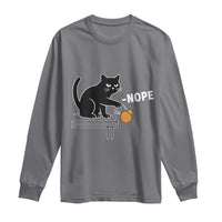 No Kings Protest Long Sleeve Shirt Funny Cat Kicking Crown - Wonder Print Shop
