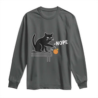 No Kings Protest Long Sleeve Shirt Funny Cat Kicking Crown - Wonder Print Shop