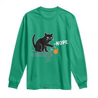 No Kings Protest Long Sleeve Shirt Funny Cat Kicking Crown - Wonder Print Shop