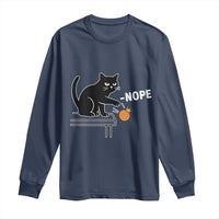 No Kings Protest Long Sleeve Shirt Funny Cat Kicking Crown - Wonder Print Shop