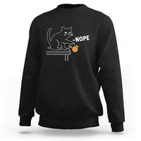 No Kings Protest Sweatshirt Funny Cat Kicking Crown - Wonder Print Shop