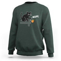 No Kings Protest Sweatshirt Funny Cat Kicking Crown - Wonder Print Shop