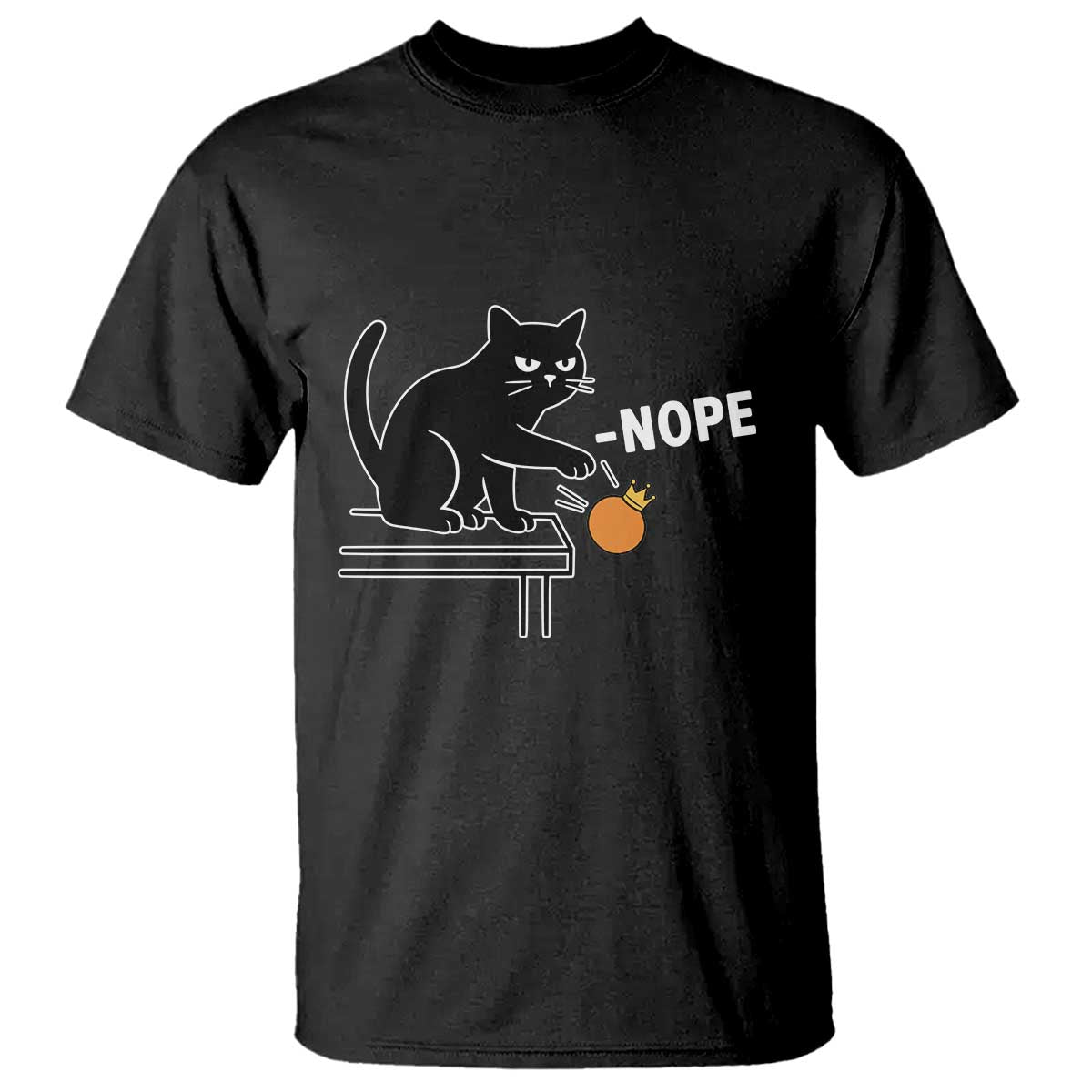 No Kings Protest T Shirt Funny Cat Kicking Crown - Wonder Print Shop
