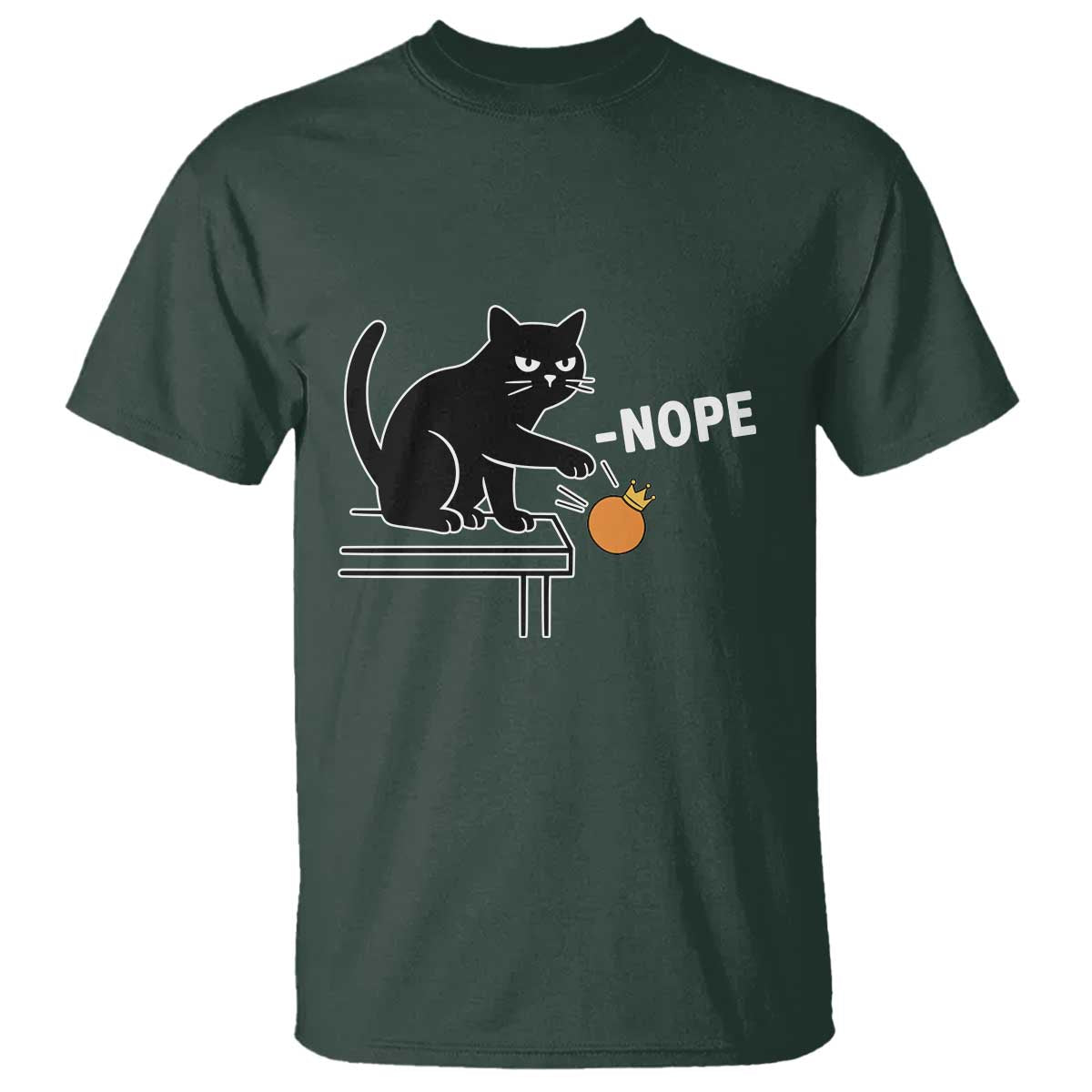 No Kings Protest T Shirt Funny Cat Kicking Crown - Wonder Print Shop