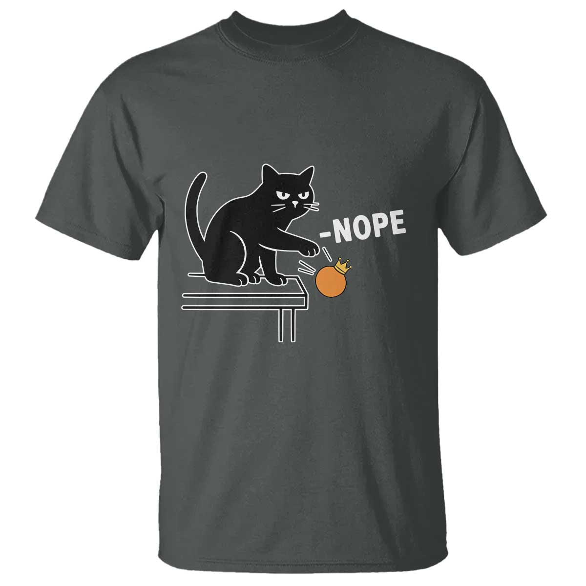 No Kings Protest T Shirt Funny Cat Kicking Crown - Wonder Print Shop