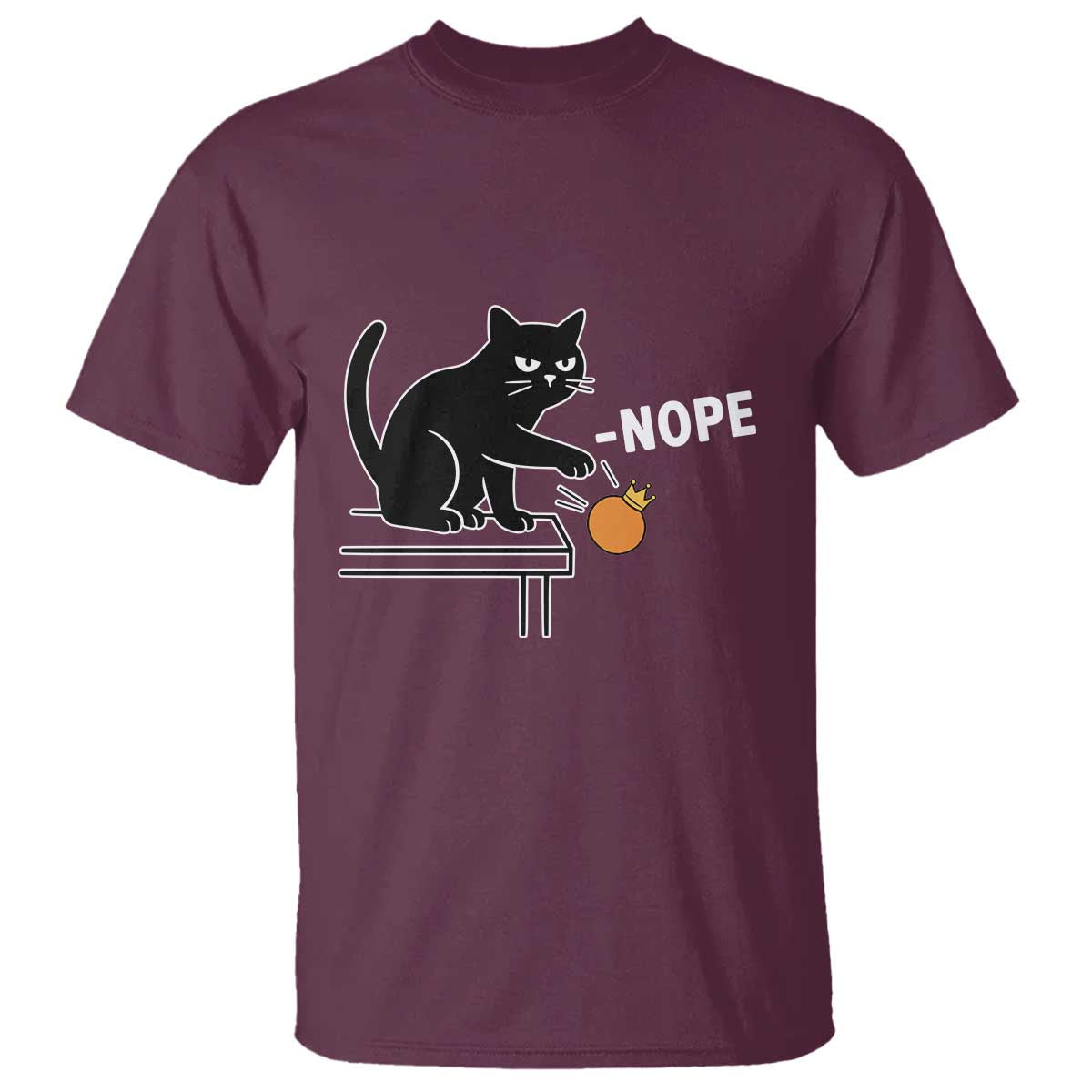 No Kings Protest T Shirt Funny Cat Kicking Crown - Wonder Print Shop