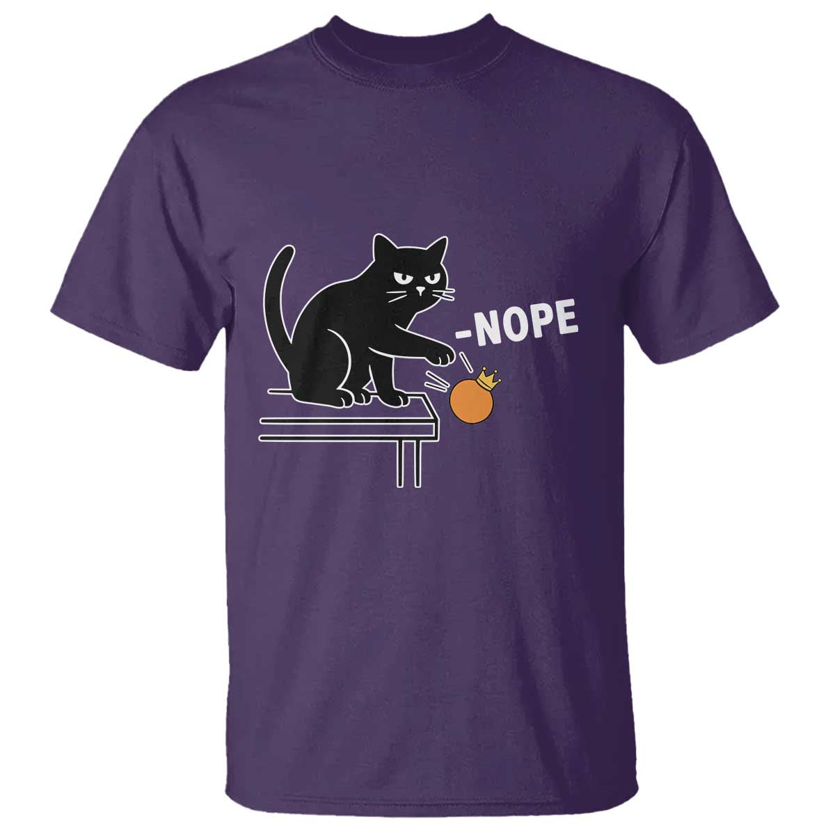 No Kings Protest T Shirt Funny Cat Kicking Crown - Wonder Print Shop