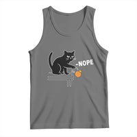 No Kings Protest Tank Top Funny Cat Kicking Crown - Wonder Print Shop