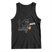 No Kings Protest Tank Top Funny Cat Kicking Crown - Wonder Print Shop