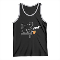 No Kings Protest Tank Top Funny Cat Kicking Crown - Wonder Print Shop