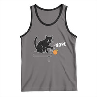 No Kings Protest Tank Top Funny Cat Kicking Crown - Wonder Print Shop