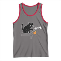 No Kings Protest Tank Top Funny Cat Kicking Crown - Wonder Print Shop