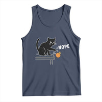 No Kings Protest Tank Top Funny Cat Kicking Crown - Wonder Print Shop