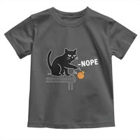 No Kings Protest Toddler T Shirt Funny Cat Kicking Crown - Wonder Print Shop