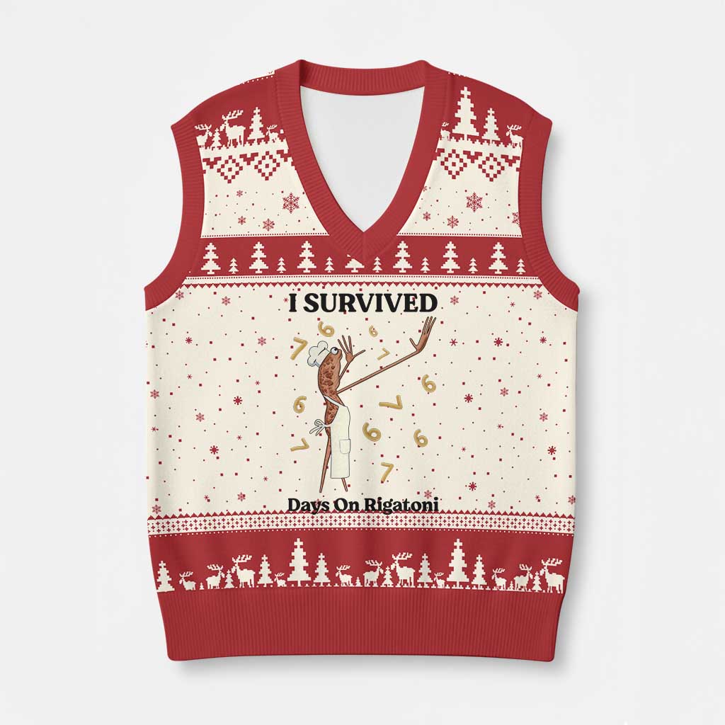 Marcus The Worm Meme V-Neck Knit Sweater Vest Funny 67 Six Seven Brain Rot - Wonder Print Shop